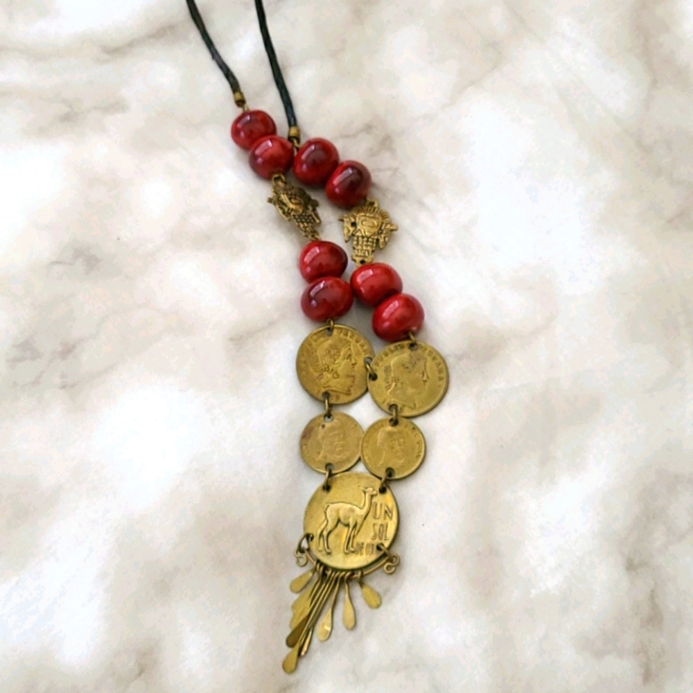 Vintage Peruvian Coin Necklace